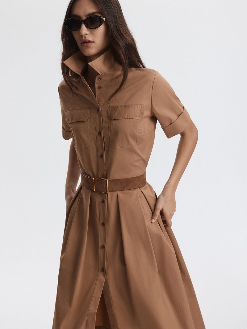 Платье-рубашка из хлопка