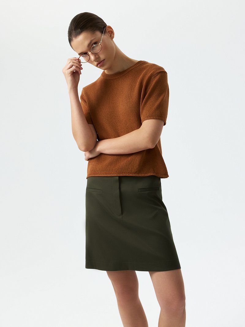 Мини-юбка из хлопка