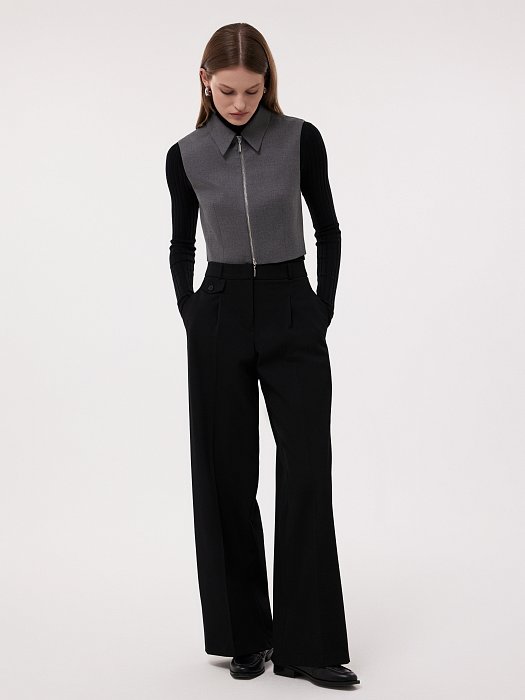 Укороченный жилет на молнии: фото №2