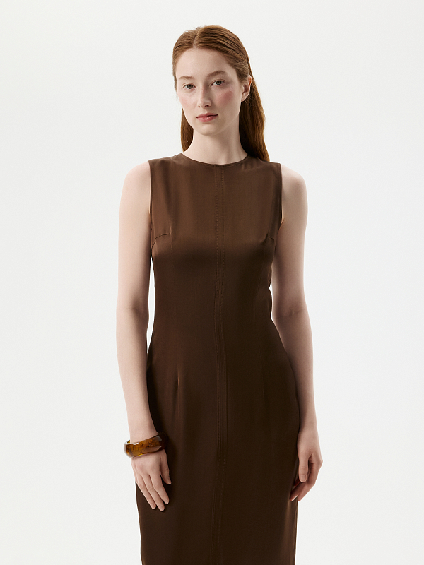 Атласное платье-макси