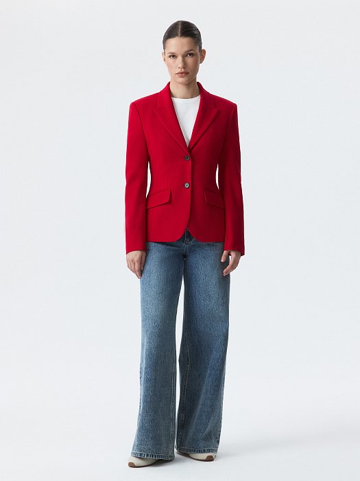 Приталенный жакет из вискозы (Р158): фото №3