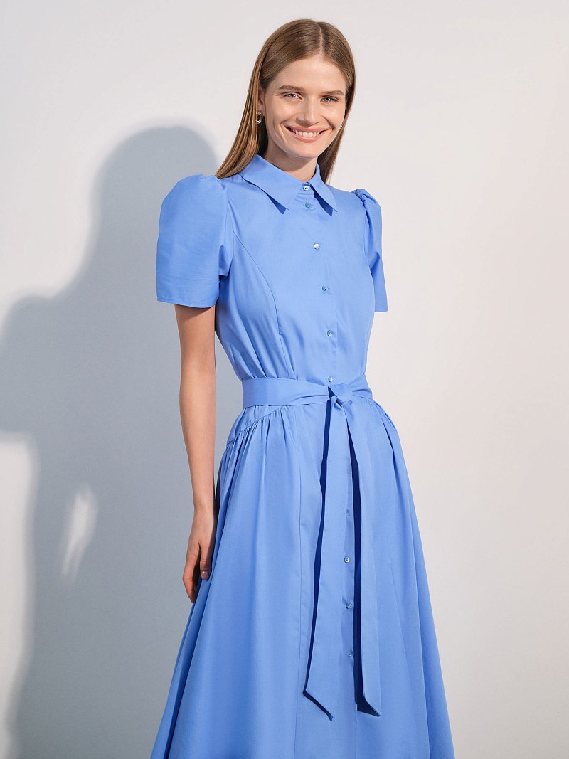 Платье-рубашка с поясом 