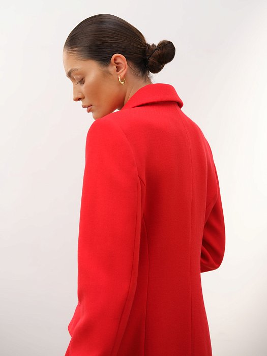 Пальто приталенное из шерсти: фото №9