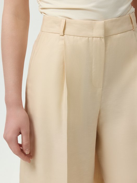 Шорты из тенселя и льна: фото №3