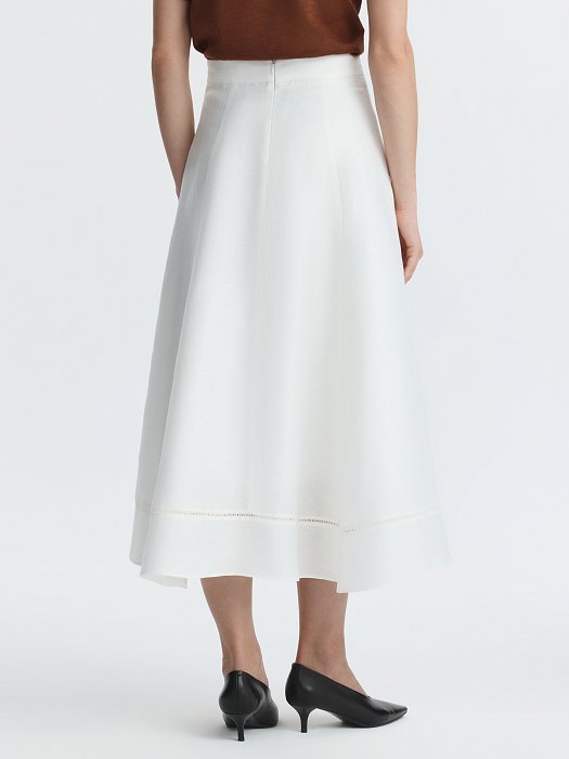 Расклешенная юбка изо льна (Р158): фото №4