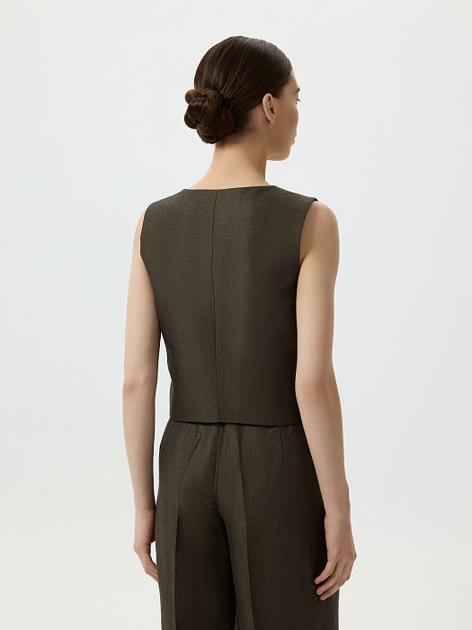 Льняной жилет: фото №3