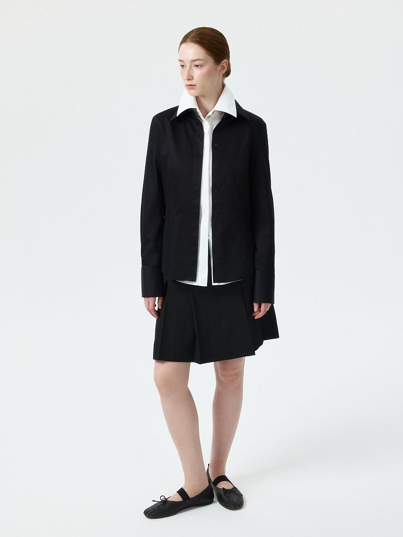 Приталенная блуза из хлопка