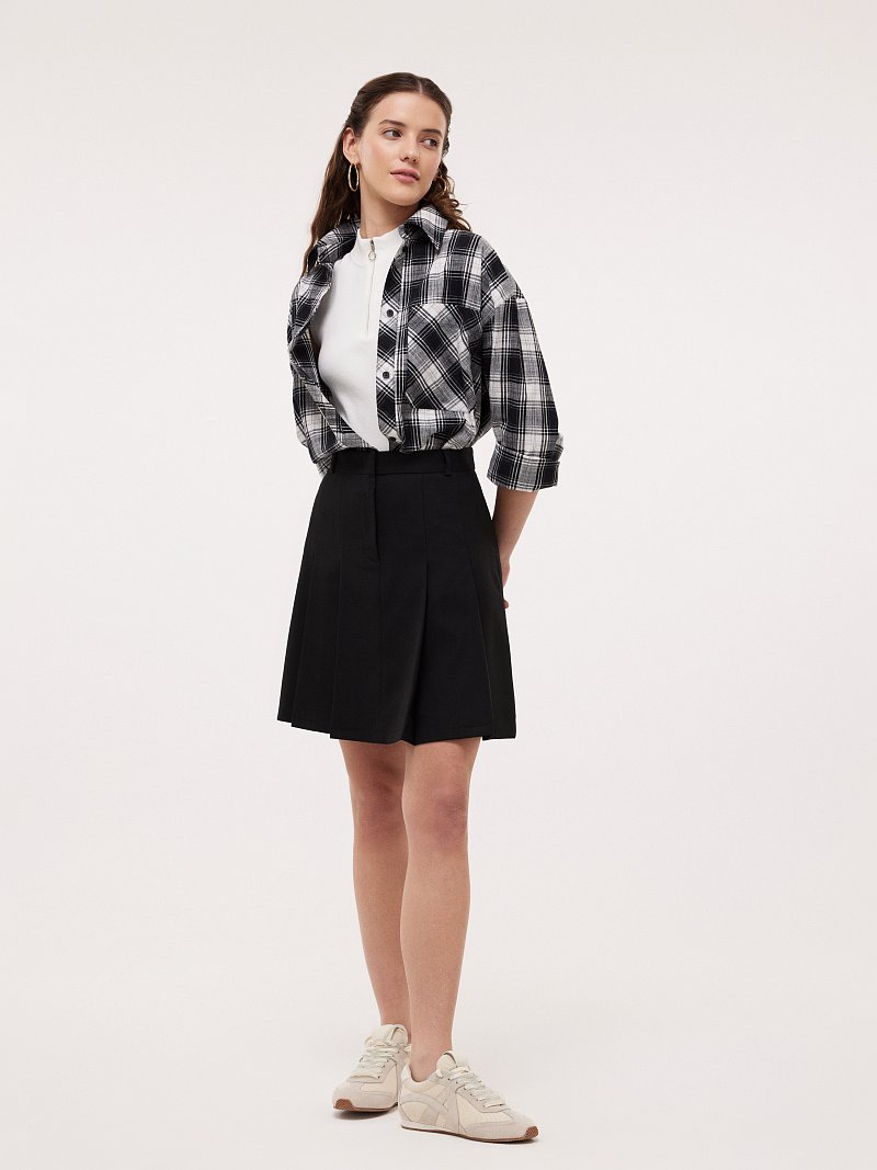 Юбка-трапеция со складками