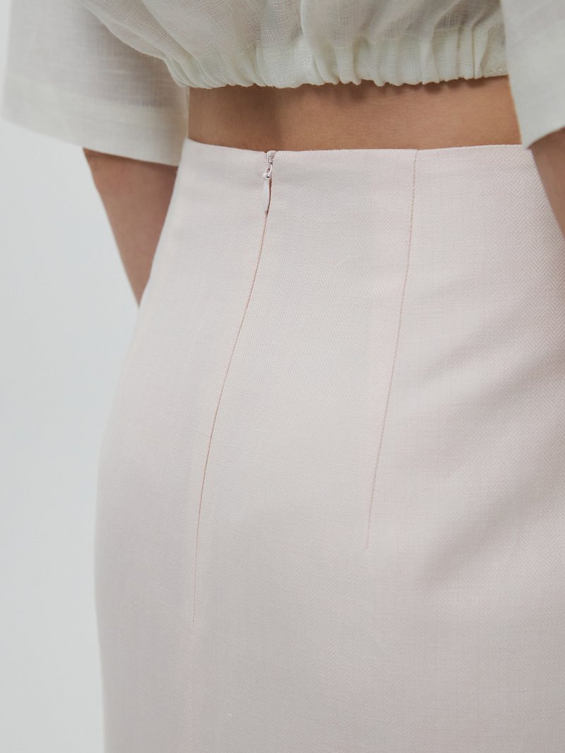 Юбка из смесового льна