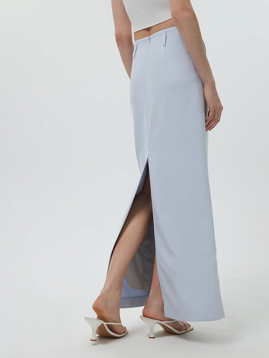 Юбка-макси из костюмной ткани: фото №4