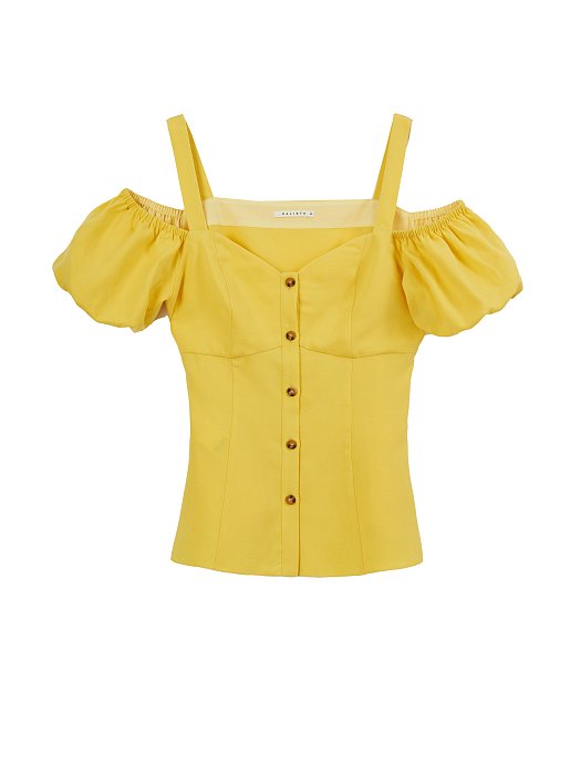 Блуза с рукавами-фонариками и рельефами: фото №6