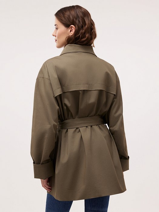 Плащ оверсайз из хлопка: фото №6