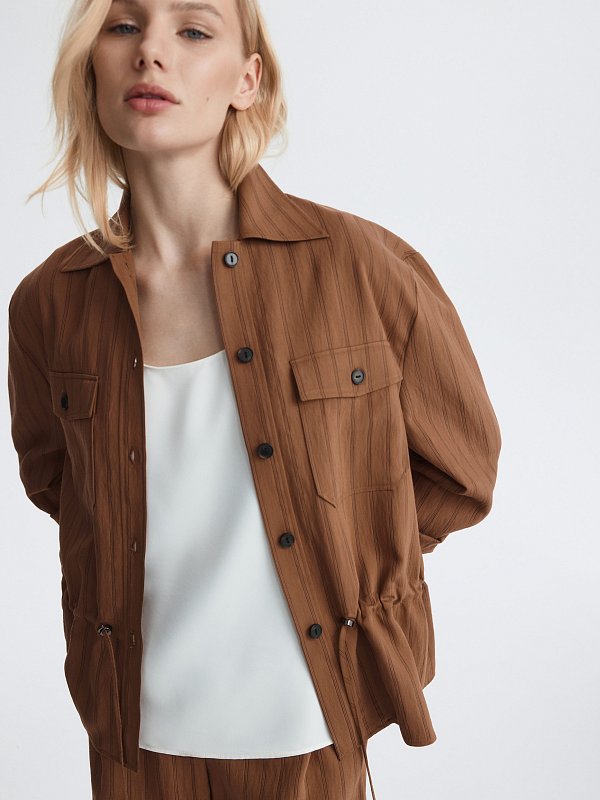 Укороченная рубашка на кулиске