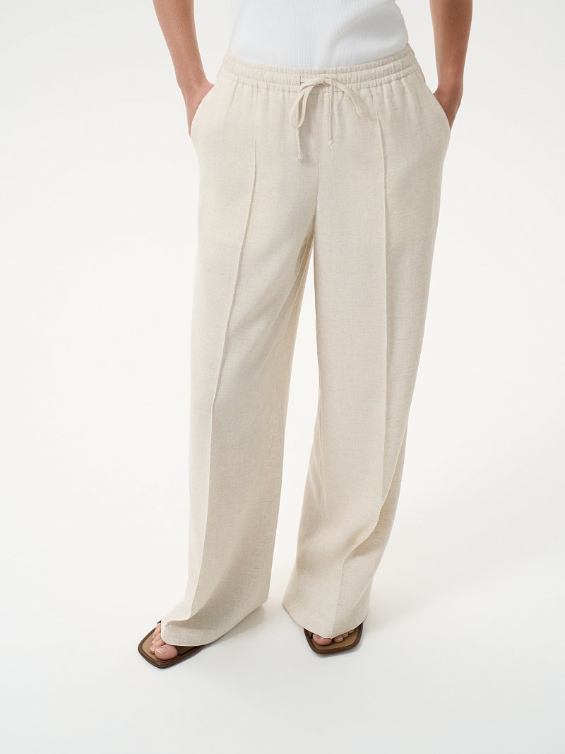 Брюки на кулиске со льном