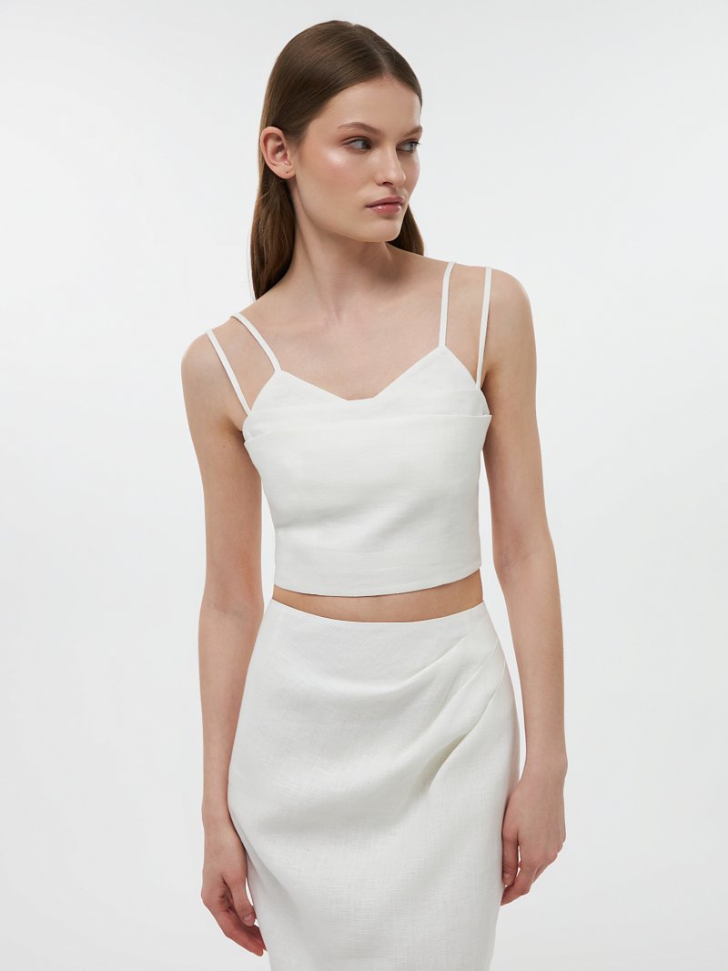 Кроп-топ из натурального льна