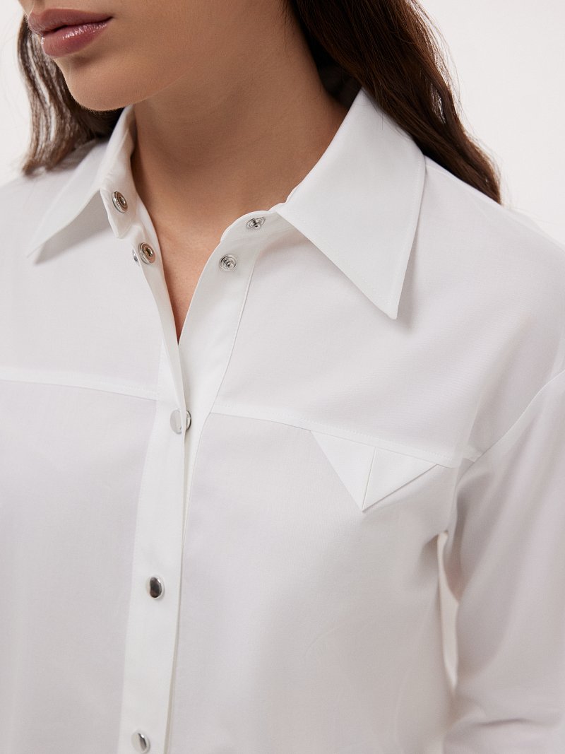 Хлопковая рубашка на кнопках