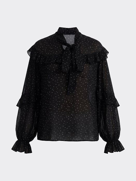 Шифоновая блуза с воланами: фото №7