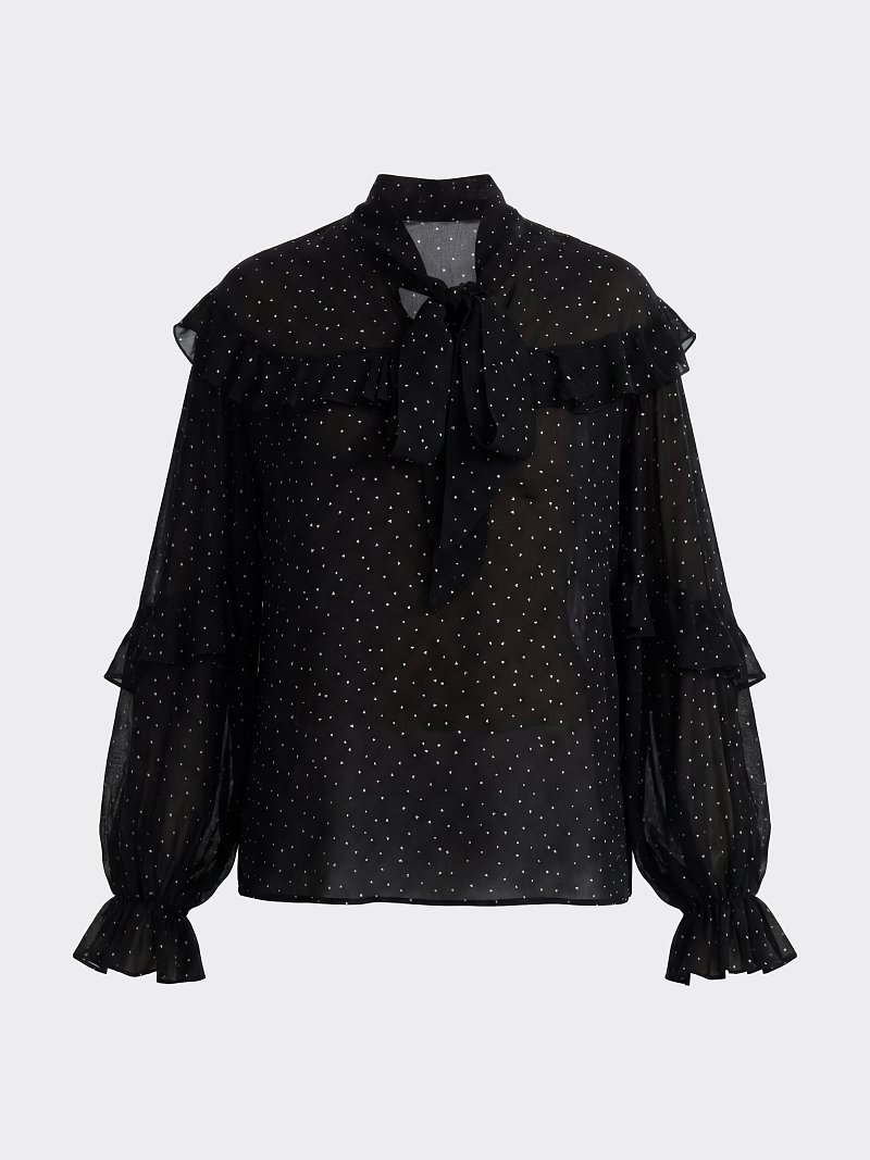 Шифоновая блуза с воланами