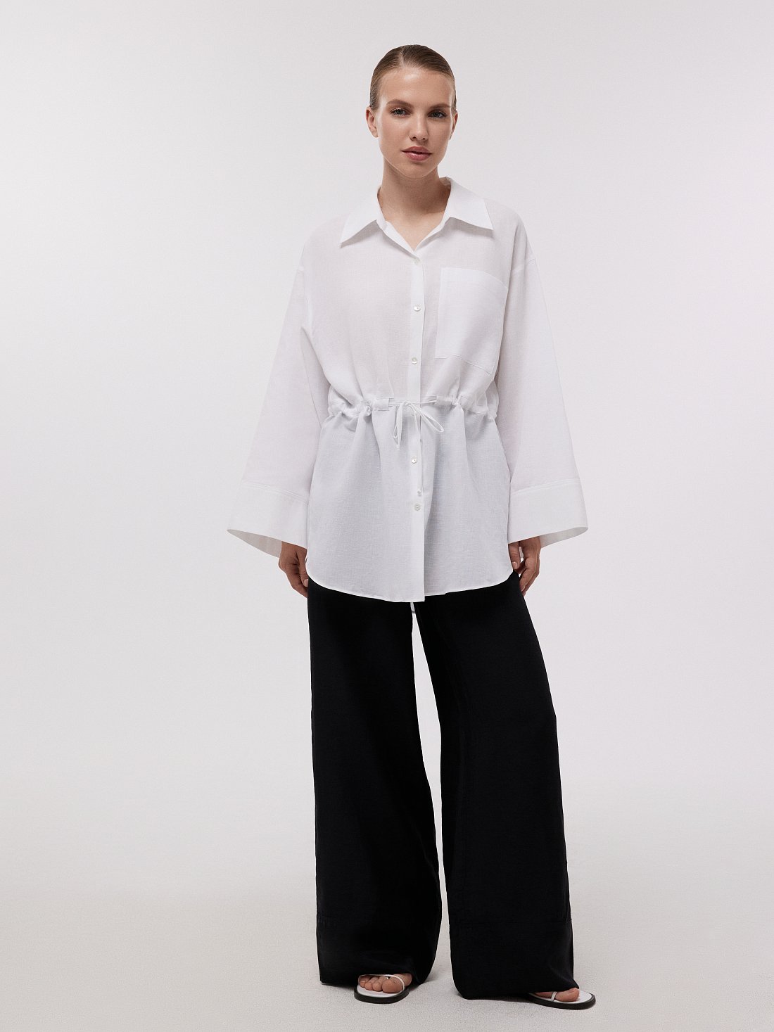 Блуза льняная на кулиске: фото №1