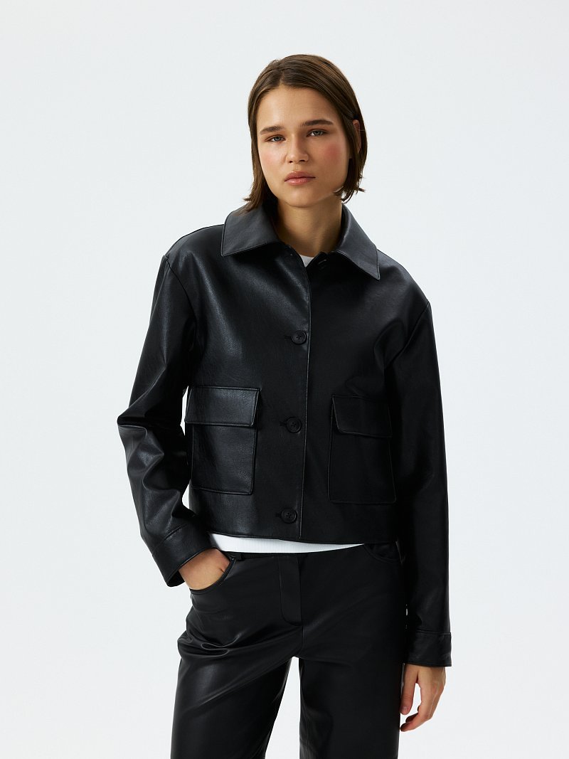 Куртка из искусственной кожи