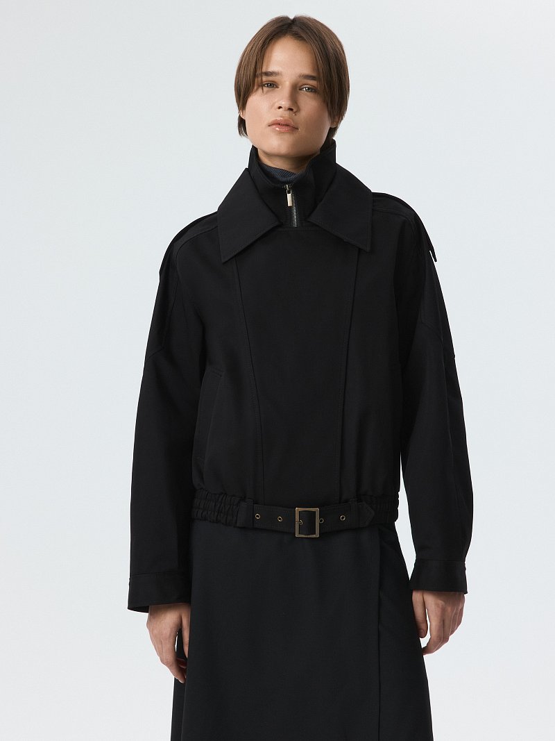 Объемная куртка из хлопка