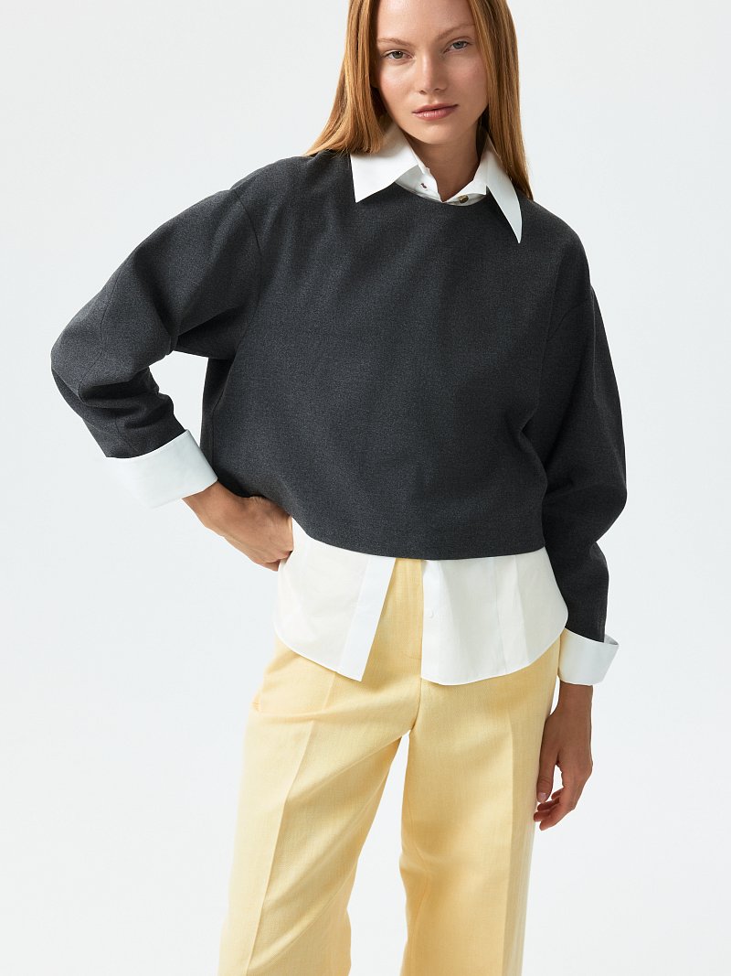 Укороченный свитшот