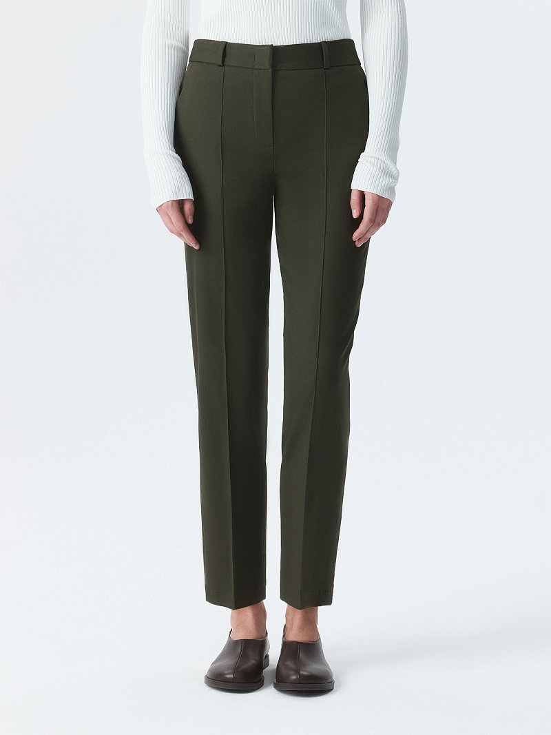 Зауженные брюки из хлопка