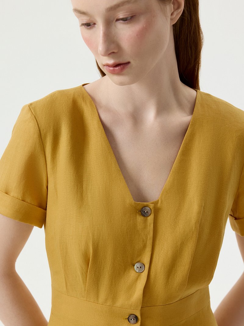 Платье из 100% льна