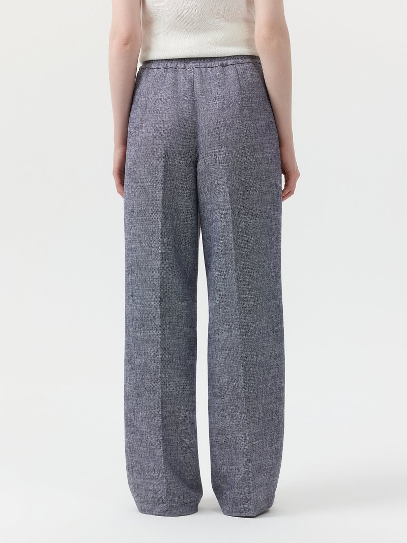 Прямые брюки со льном