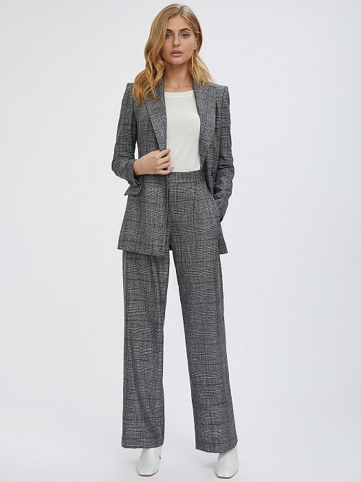 Широкие брюки в клетку: фото №2