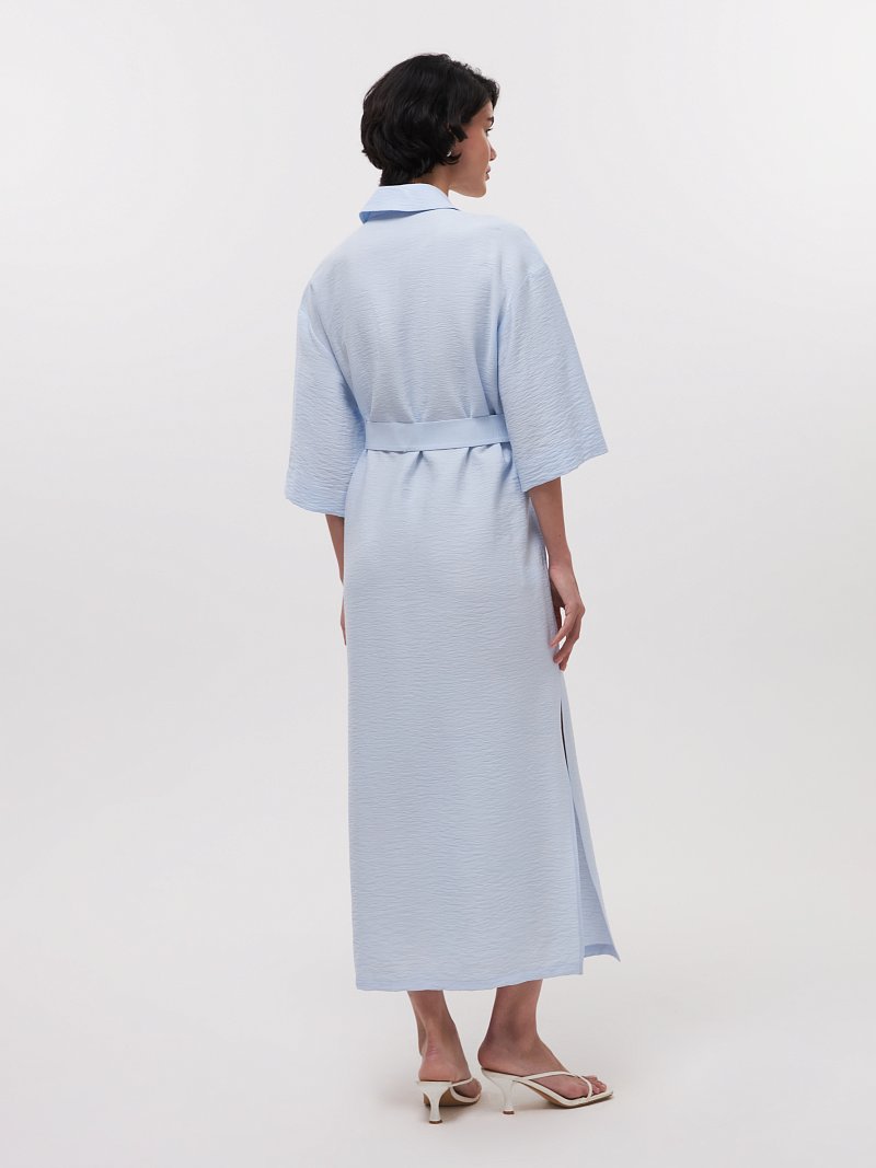 Платье-рубашка из вискозы