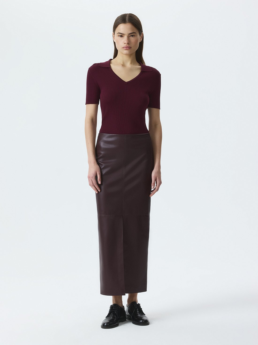 Юбка-макси из экокожи (Р158): фото №1