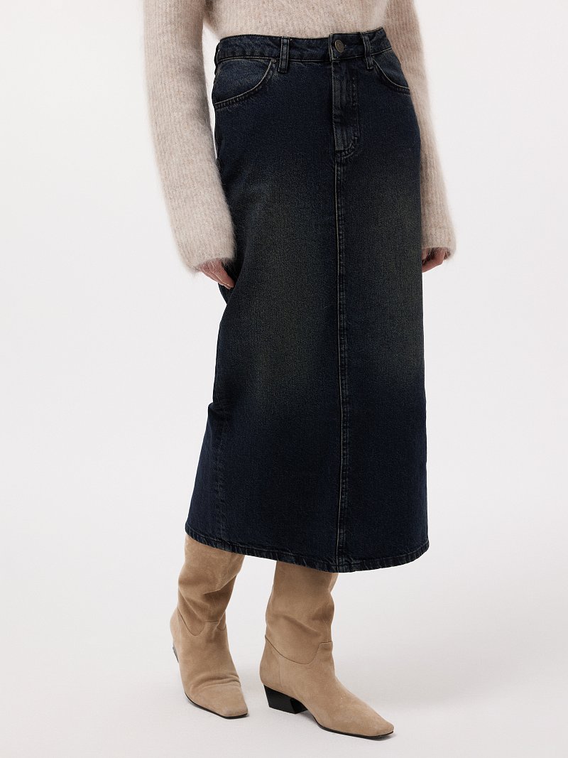 Юбка-миди из денима