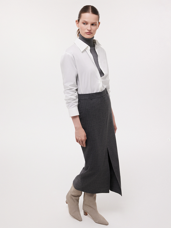 Юбка из фланели в полоску