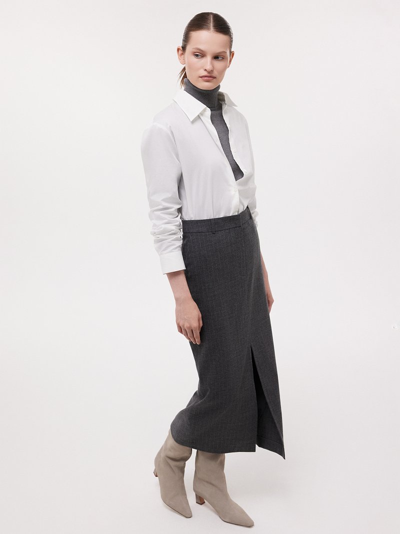 Юбка из фланели в полоску