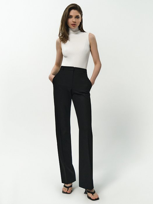Прямые брюки из плотной ткани: фото №3
