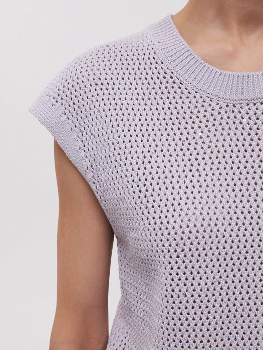 Вязаный топ с пайетками: фото №5