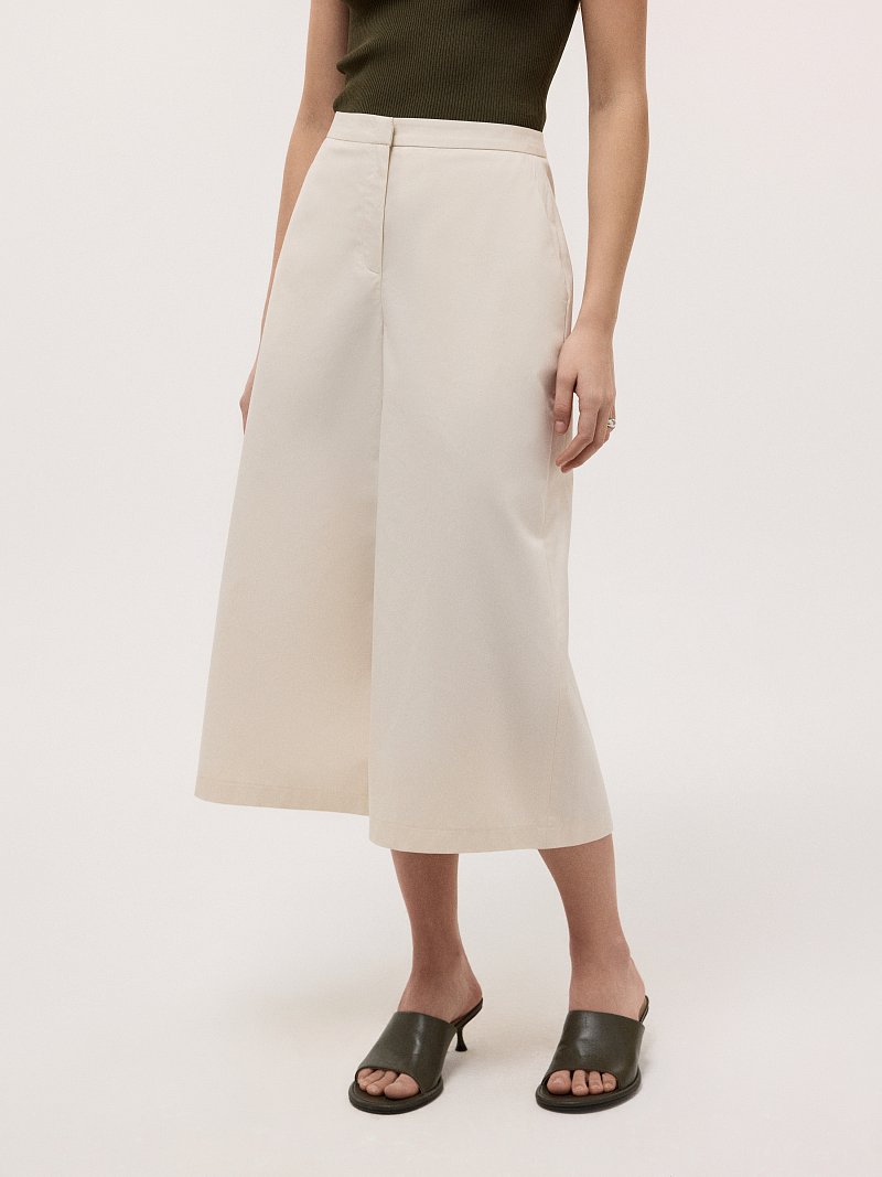 Расклешенные кюлоты из хлопка