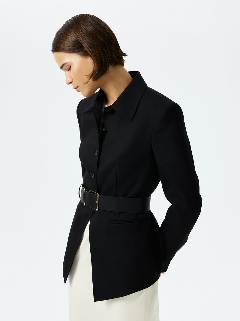 Жакет с отложным воротником