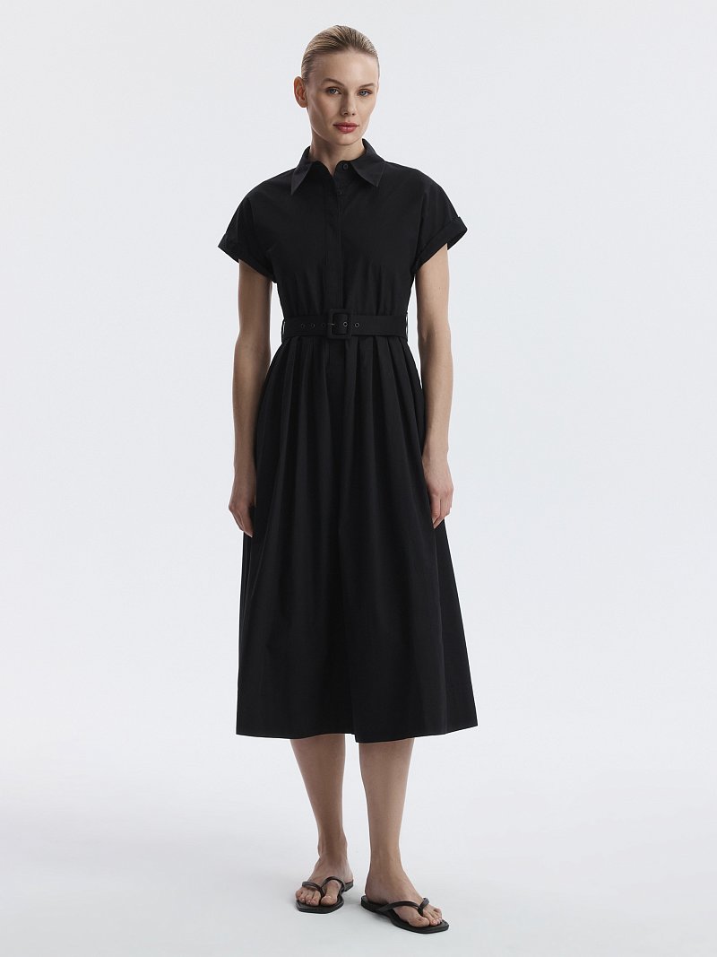 Платье-рубашка из хлопка