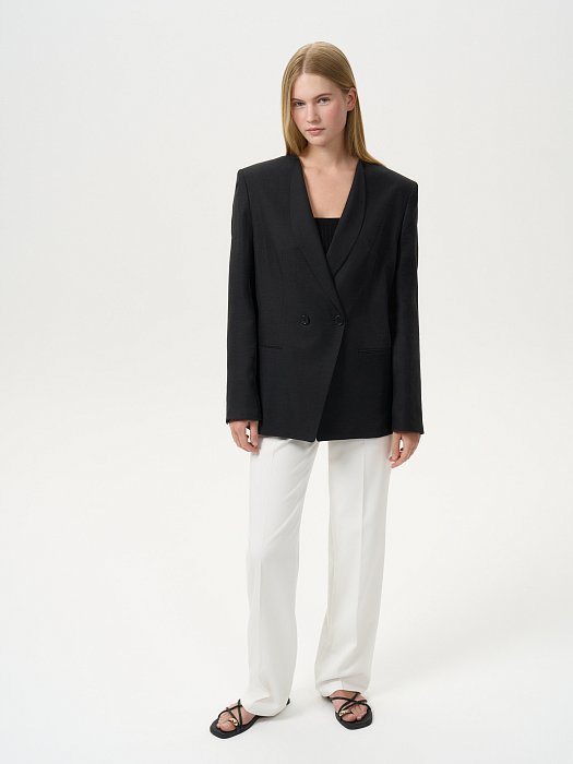 Жакет из конопляной ткани: фото №5