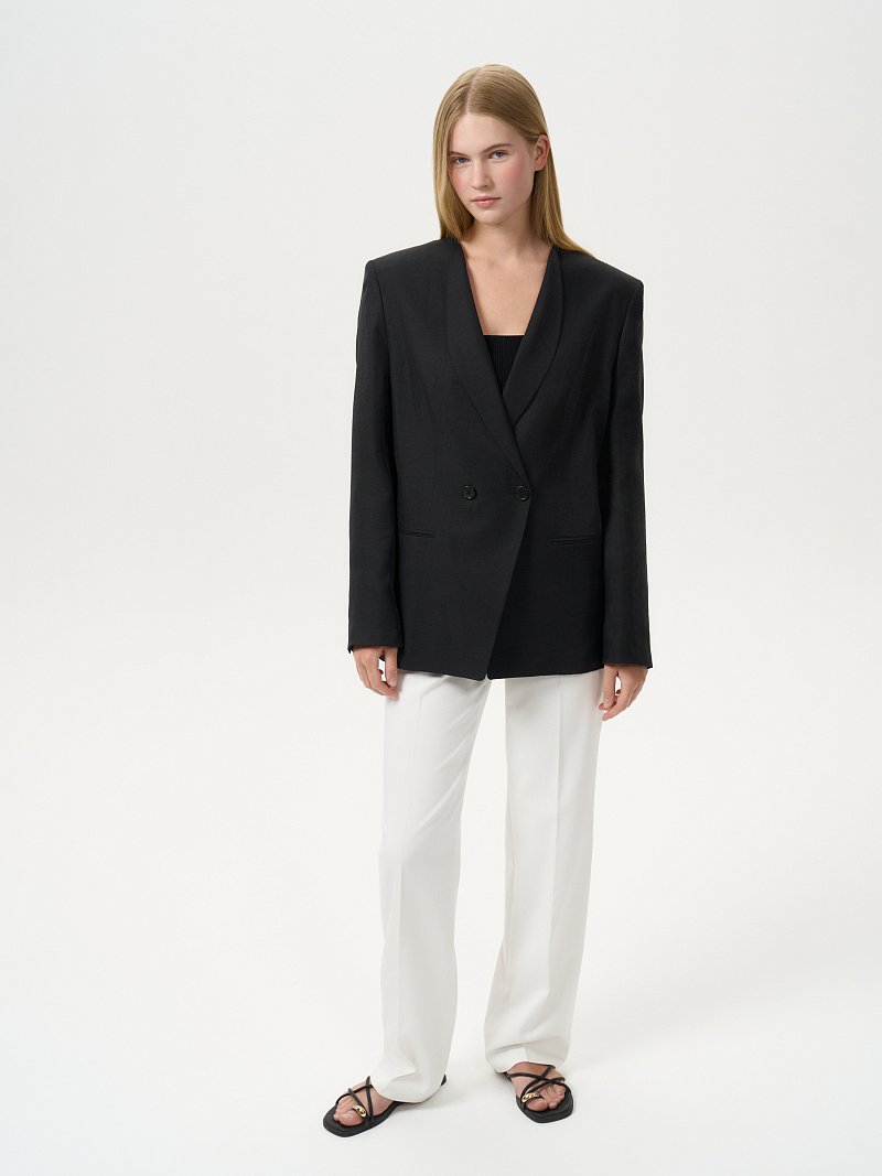 Жакет из конопляной ткани