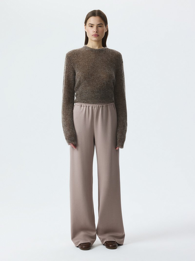 Трикотажные брюки на резинке