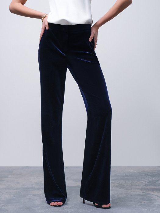 Брюки широкого кроя из бархата: фото №2