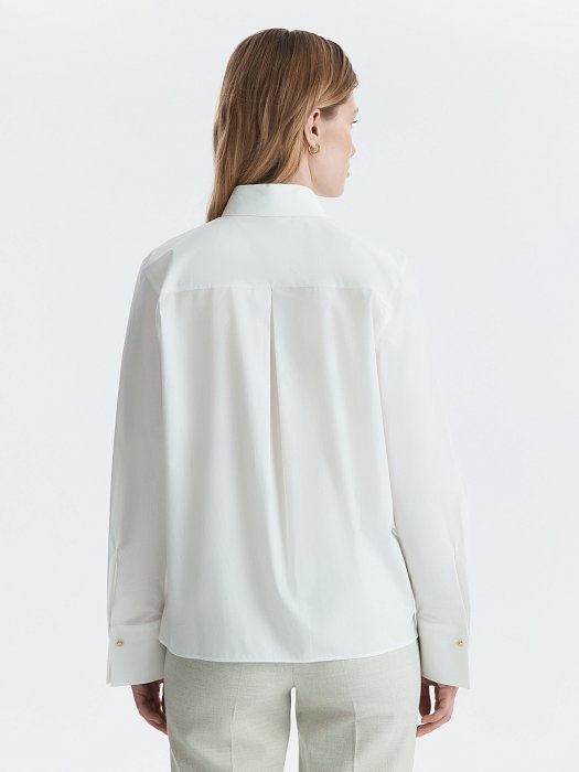 Хлопковая блуза с рельефами (Р158): фото №6