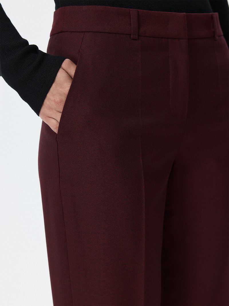 Укороченные брюки с шерстью