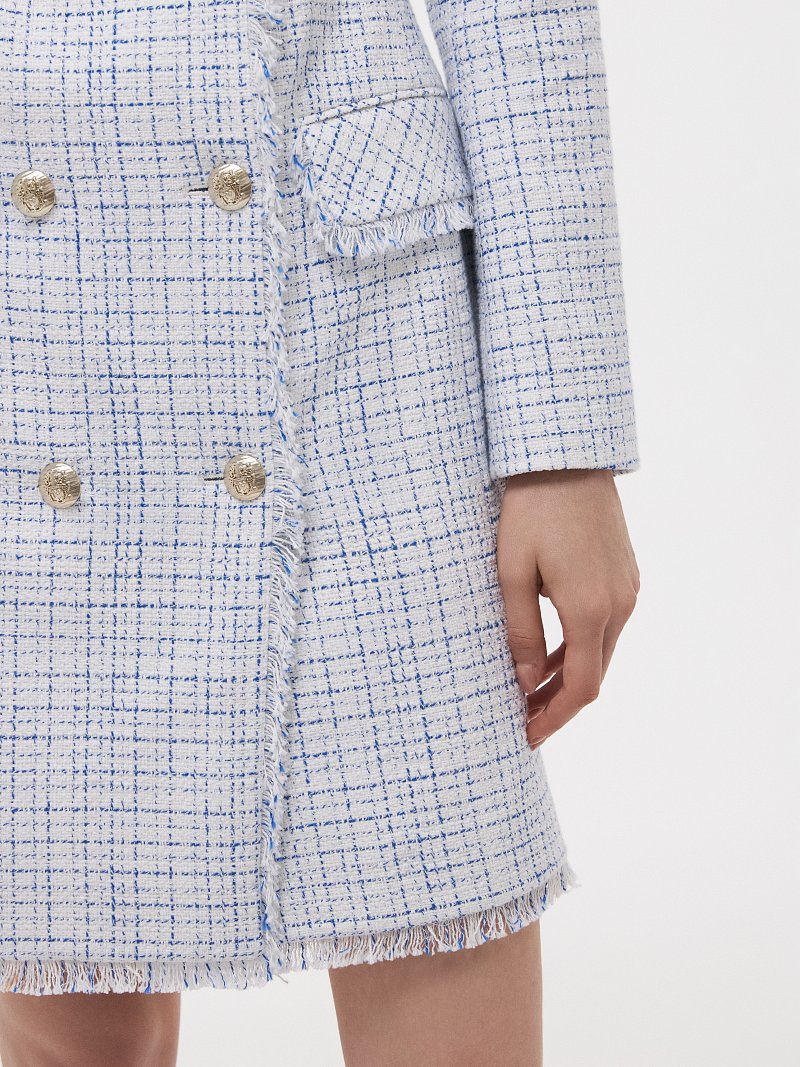 Двубортное платье из твида