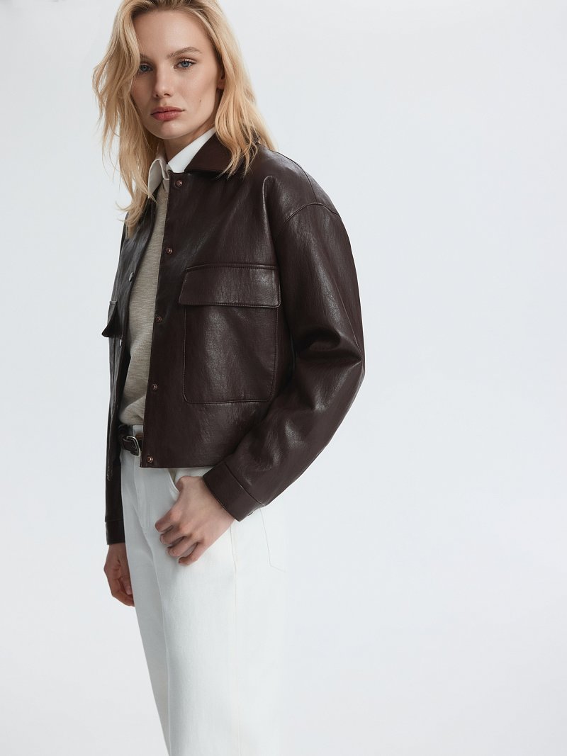 Куртка из искусственной кожи