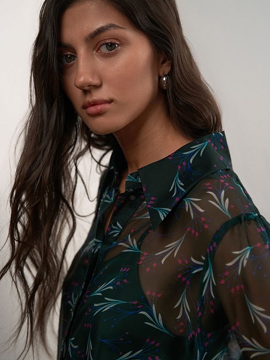 Блуза из шифона с принтом: фото №6