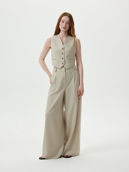 Костюмный жилет со льном: фото №4